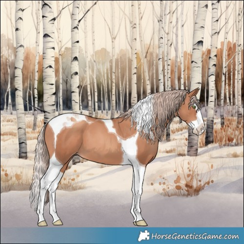 Horse Color:Gold Champagne Splash Tobiano 