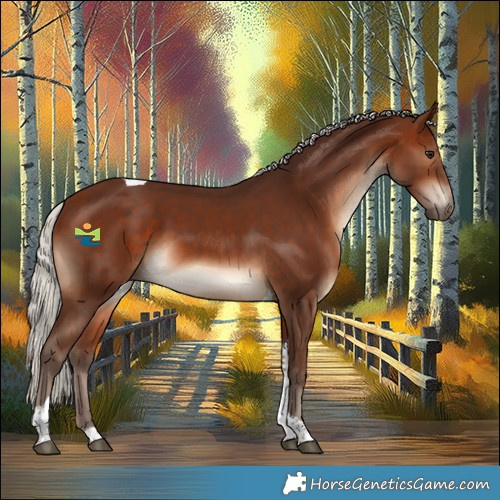 Horse Color:Silver Brown Tobiano