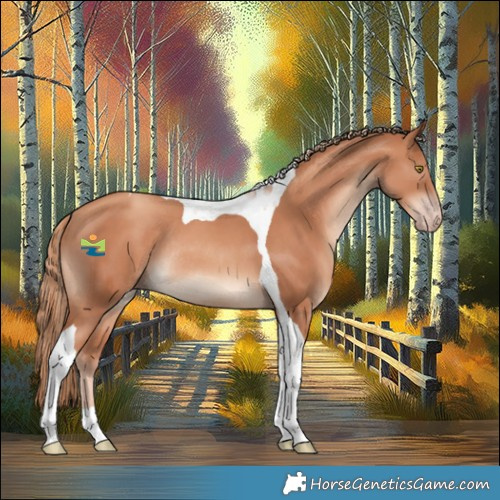 Horse Color:Gold Champagne Tobiano Rabicano