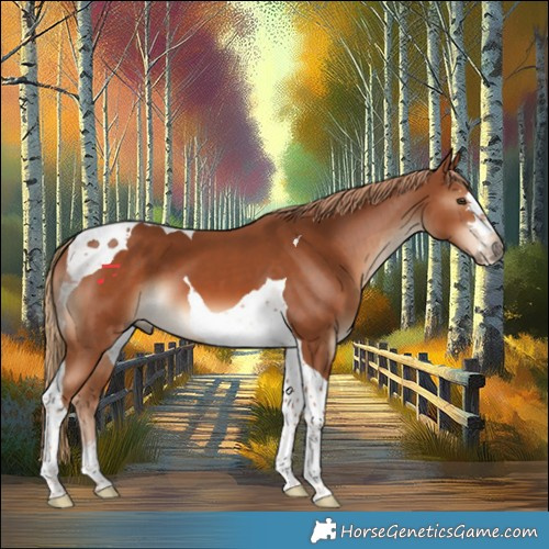 Horse Color:Chestnut Tobiano
