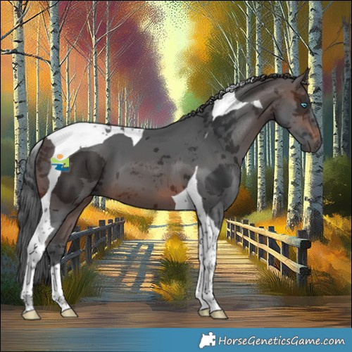 Horse Color:Brown Merle Tobiano