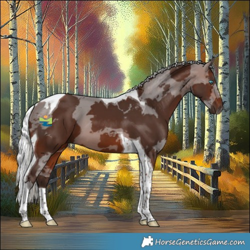 Horse Color:Silver Brown Merle Tobiano 