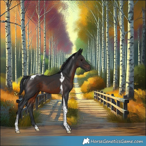 Horse Color:Brown Tobiano 