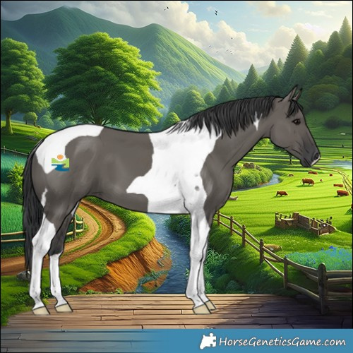 Horse Color:Grullo Tobiano