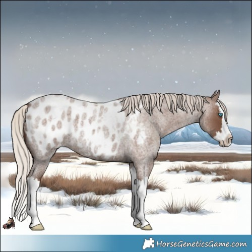 Horse Color:Silver Blue Roan Splash Appaloosa 