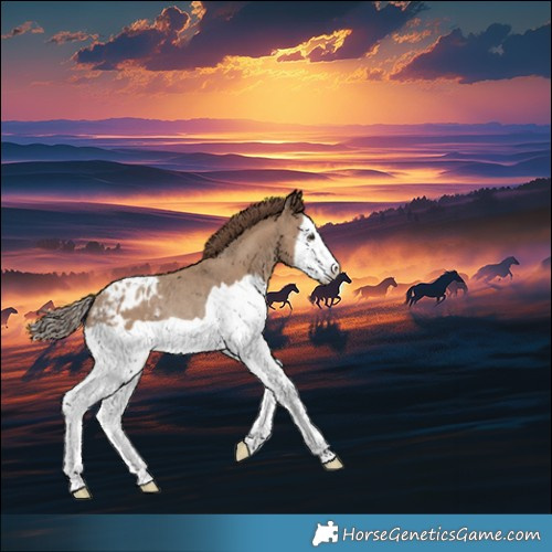 Horse Color:Classic Champagne Splash Appaloosa Rabicano 