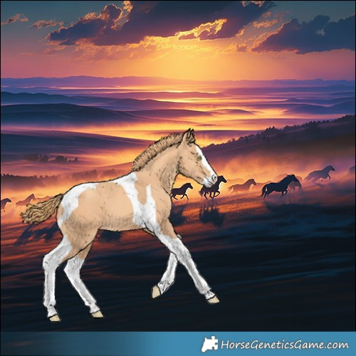 Horse Color:Gold Champagne Splash Tobiano 