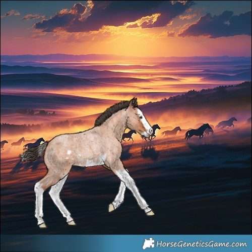 Horse Color:Bay Roan Splash Frame Rabicano