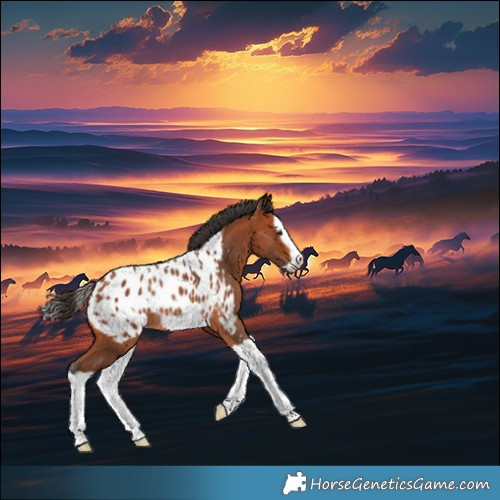 Horse Color:Bay Splash Frame Appaloosa Rabicano