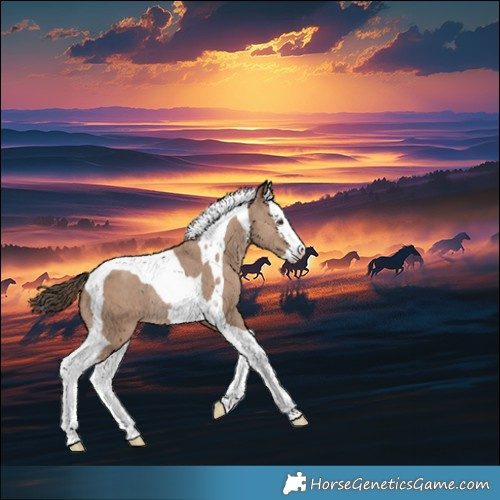 Horse Color:Classic Champagne Splash Tobiano Rabicano 
