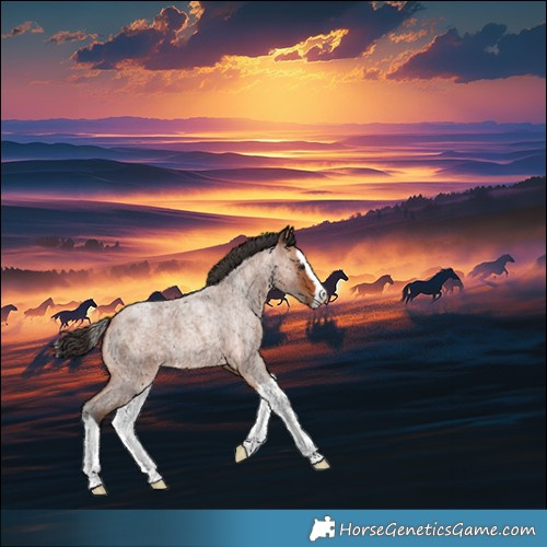 Horse Color:Bay Roan Splash 