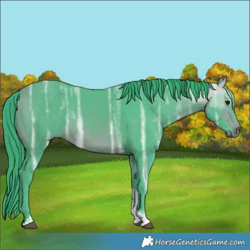 Horse Color:Watercolor Bay Ice Tobiano 