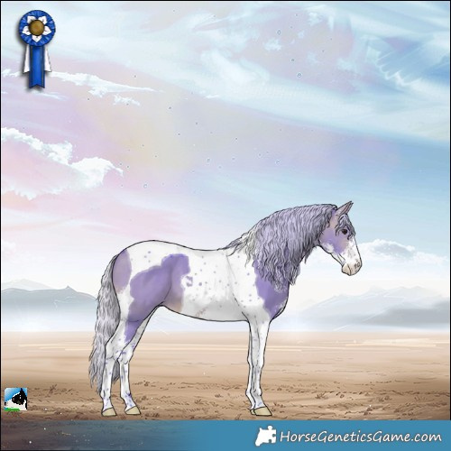 Horse Color:Watercolor Silver Brown Dun Sabino Tobiano