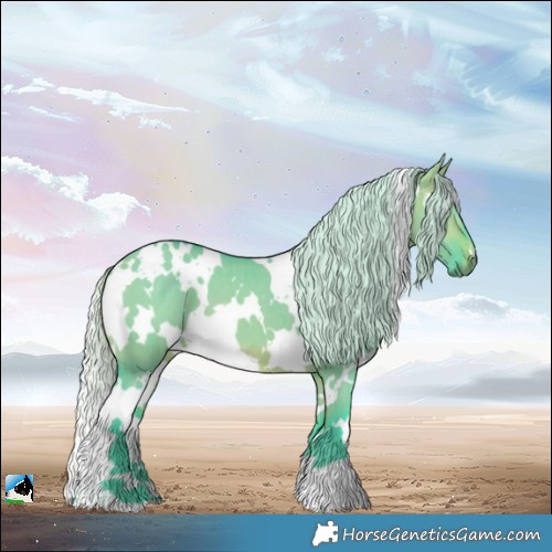 Horse Color:Watercolor White Spotted Silver Brown Dun Brindle 