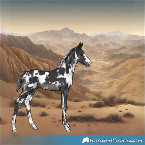 Horse Color:White Spotted Black 