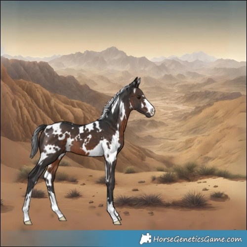 Horse Color:White Spotted Brown 