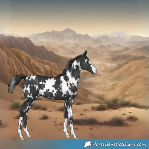 Horse Color:White Spotted Black 