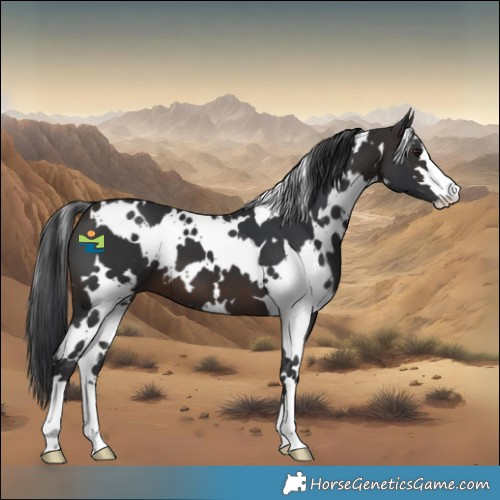 Horse Color:White Spotted Brown