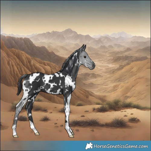 Horse Color:White Spotted Black 