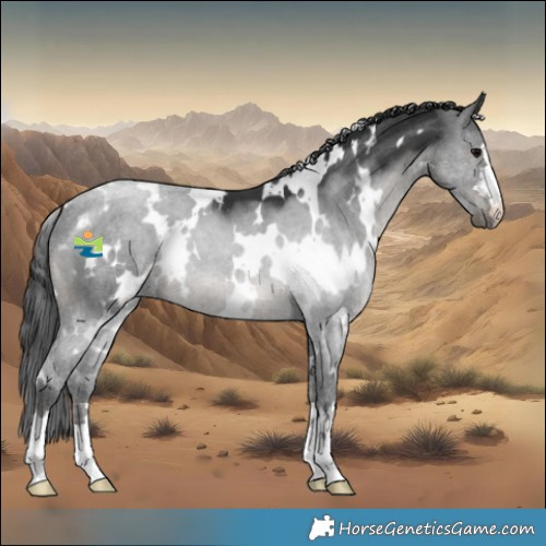 Horse Color:White Spotted Black 