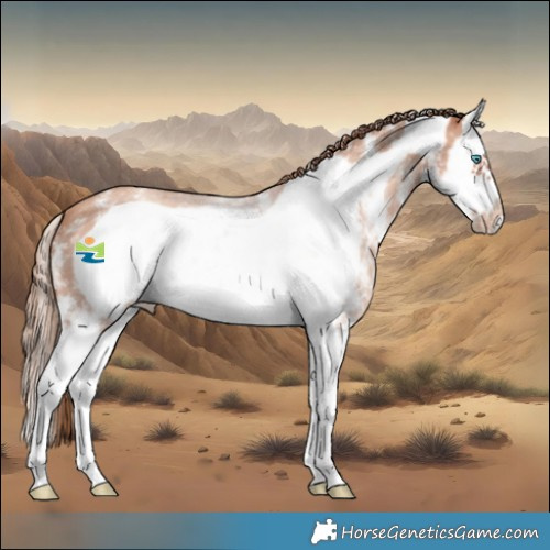 Horse Color:Gold Champagne Sabino Splash Frame 