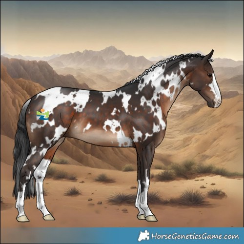 Horse Color:White Spotted Brown 
