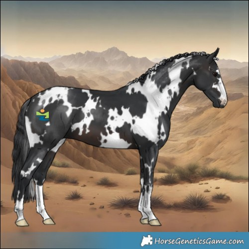 Horse Color:White Spotted Brown 