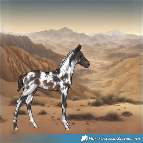 Horse Color:White Spotted Brown 