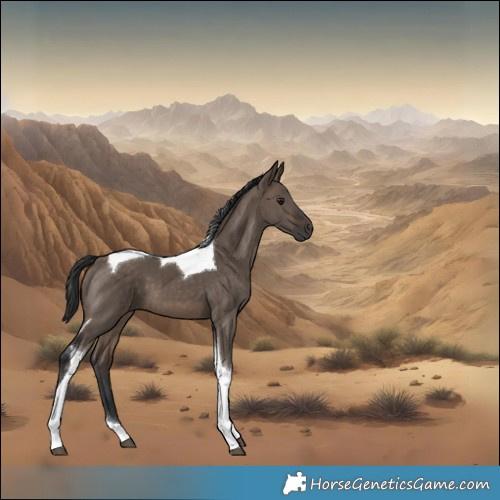 Horse Color:Brown Dun Tobiano 