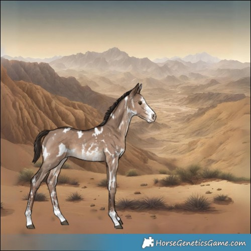 Horse Color:White Spotted Liver Red Dun Sabino 