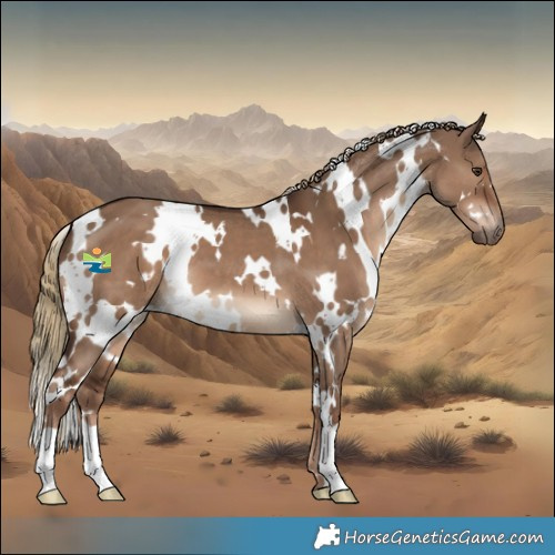 Horse Color:White Spotted Liver Red Dun 