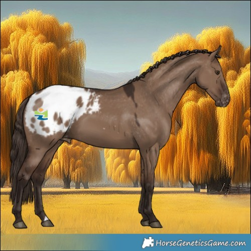 Horse Color:Liver Red Dun Appaloosa