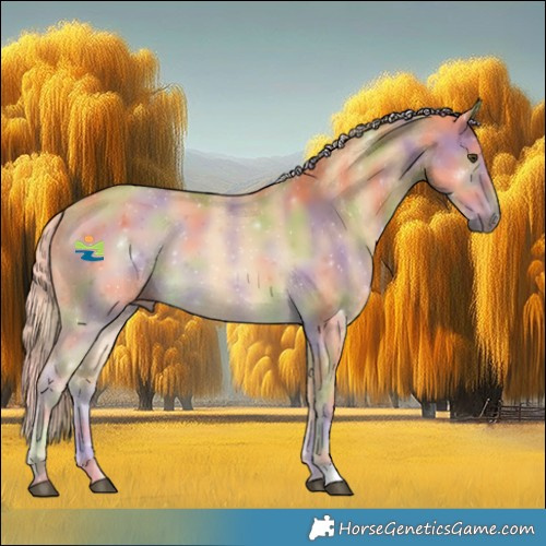 Horse Color:Nacre Palomino Dun 