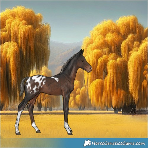 Horse Color:Liver Chestnut Mushroom Tobiano Appaloosa 