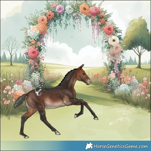 Horse Color:Bay Appaloosa Rabicano 