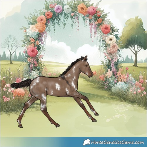 Horse Color:White Spotted Liver Red Dun 