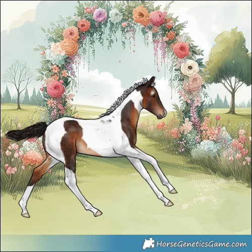 Horse Color:Gray Bay Tobiano 