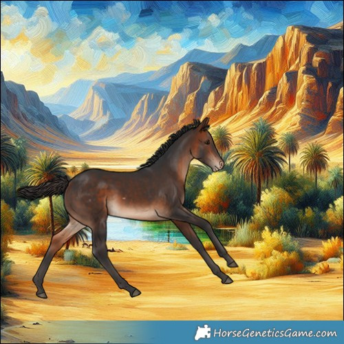 Horse Color:Bay Skewed Appaloosa Rabicano 