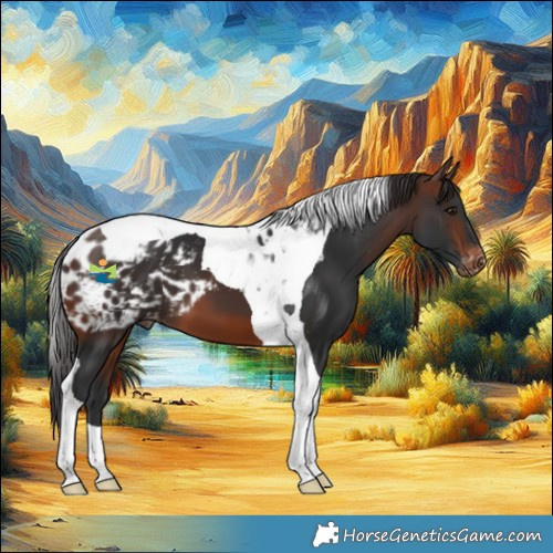 Horse Color:Brown Tobiano Skewed Appaloosa 