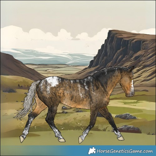 Horse Color:Powder White Gray Silver Buckskin Dun Appaloosa Rabicano Brindle 