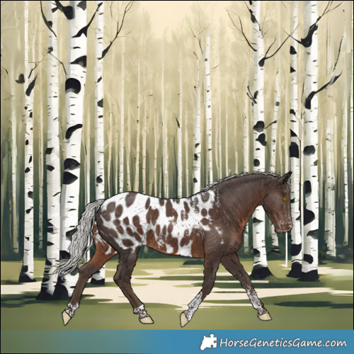 Horse Color:Powder White Silver Black Tobiano Appaloosa 