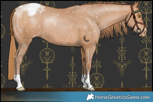 Horse Color:Brown Pearl Snowflake Varnish