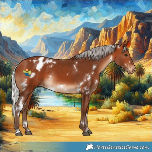 Horse Color:White Spotted Silver Bay Appaloosa Rabicano