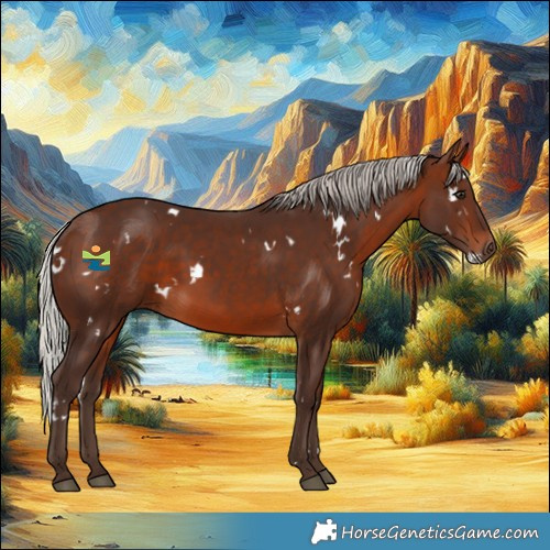 Horse Color:White Spotted Silver Brown