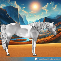 Horse Color:Silver Buckskin Chinchilla Tobiano
