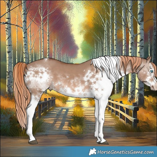 Horse Color:Liver Red Dun Splash Tobiano 