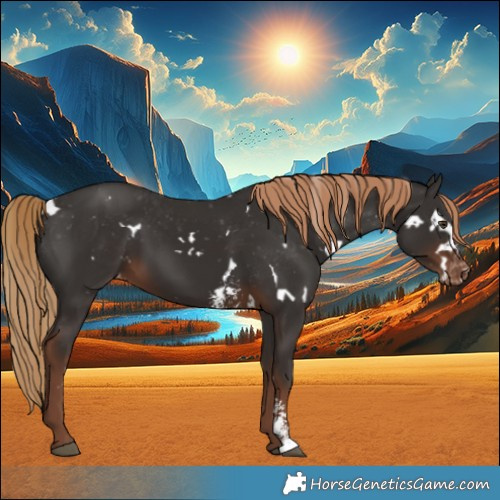 Horse Color:White Spotted Liver Chestnut Sabino Appaloosa 