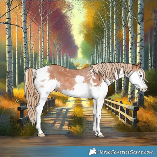 Horse Color:Chestnut Splash Tobiano 