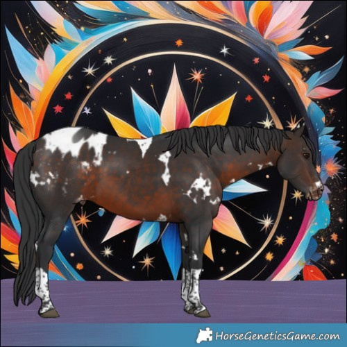 Horse Color:White Spotted Brown Tobiano Appaloosa 
