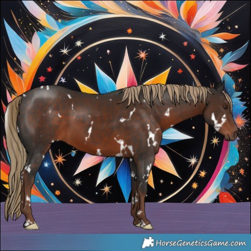 Horse Color:White Spotted Liver Chestnut 